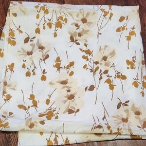 Tan cream floral fabric